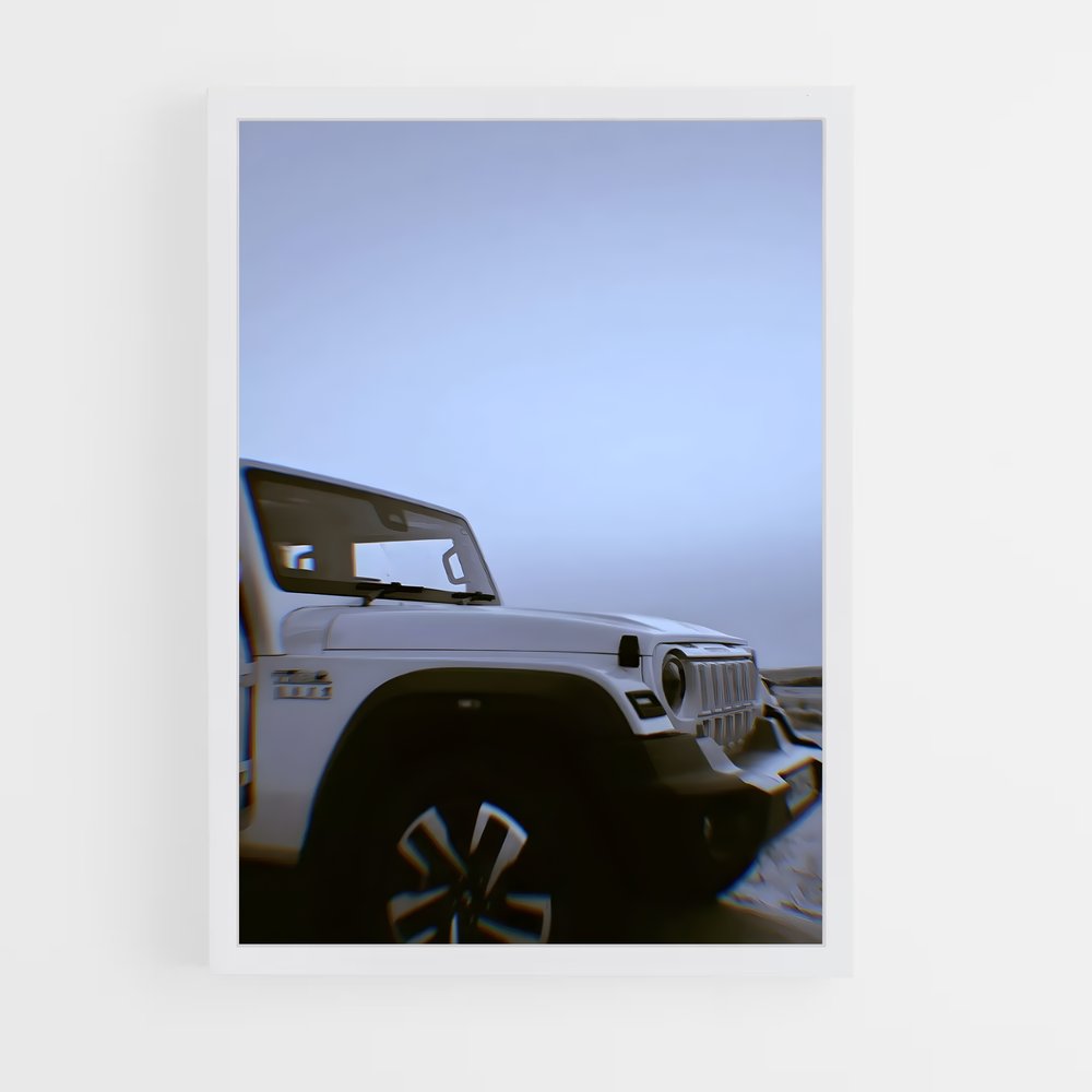 Poster Jeep à la Plage – affiche Mahindra (vue 3)